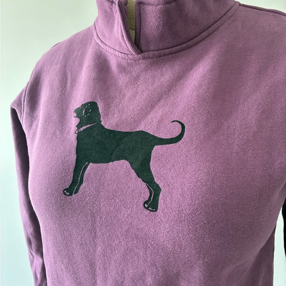 The Black Dog Purple High Neck Pullover Sweatshirt - Picture 2 of 12